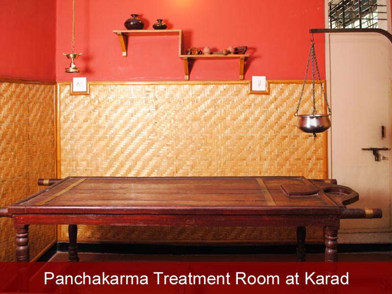Panchakarma treatment room at Karad